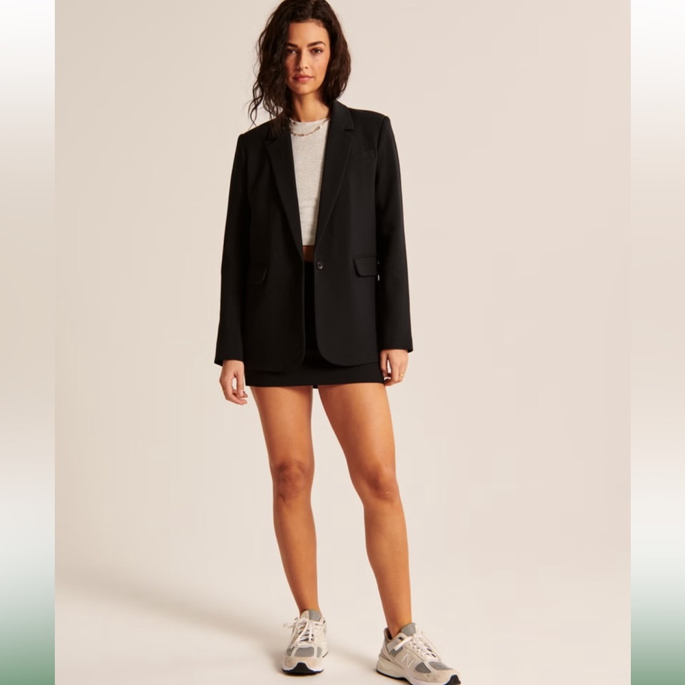 Classic black suiting blazer